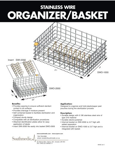 STAINLESS WIRE ORGANIZER/BASKET