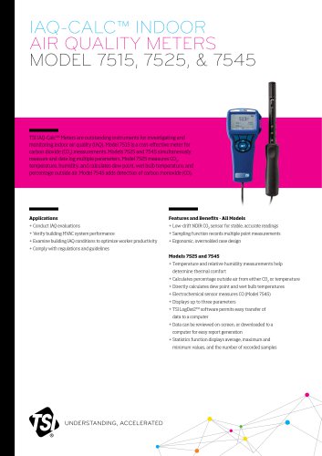 Indoor Air Quality Meters - 7515, 7525, 7545