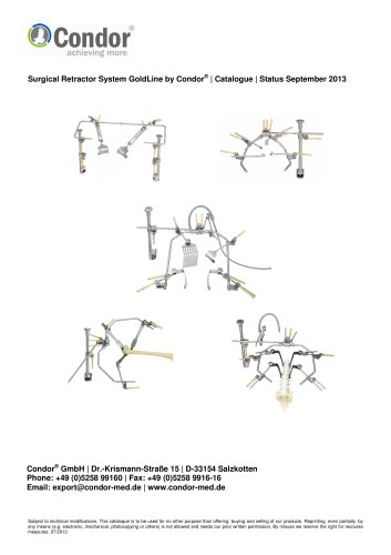 Condor GoldLine Catalogue