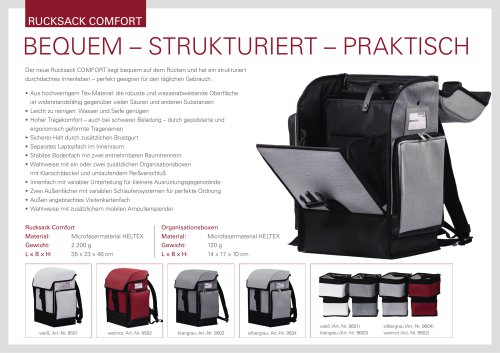 Infoblatt Rucksack "Comfort"