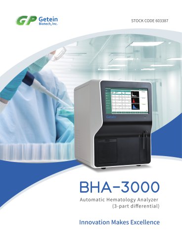 BHA-3000 3-Part Hematology Analyzer