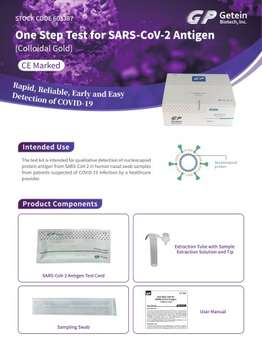 One Step Test for SARS-CoV-2 Antigen