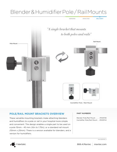 Blender & Humidifier Pole / Rail Mounts