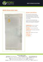 White PEVA Body Bag