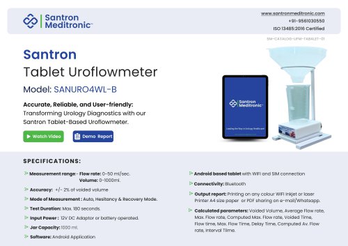 Santron Tablet Uroflowmeter 