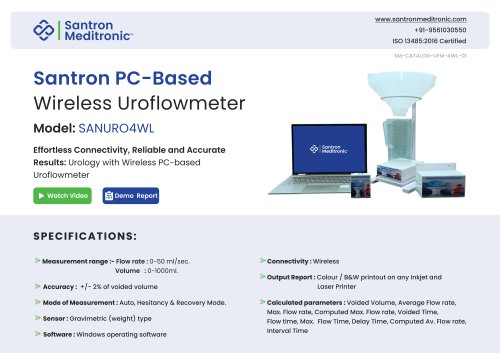 Santron Wireless pc based Uroflowmeter 