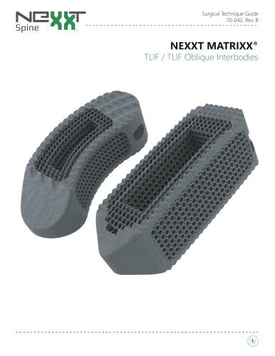 NEXXT MATRIXX® TLIF / TLIF Oblique Interbodies