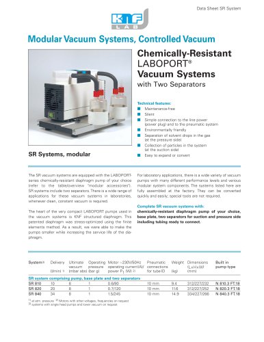 Chemically-Resistant LABOPORT ® Vacuum Systems