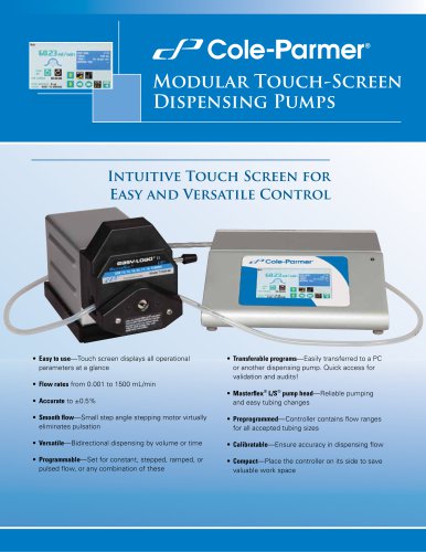 MODULAR TOUCH-SCREEN DISPENSING PUMPS