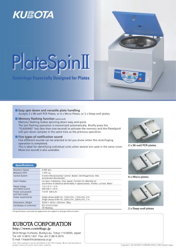 Plate Centrifuge PlateSpin II