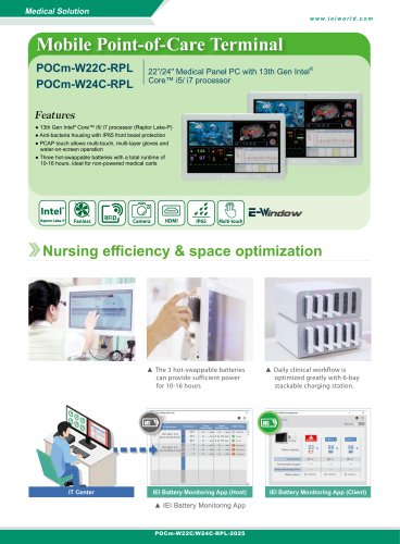 Medical Panel PC-POCm-RPL Series
