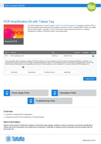 PCR Amplification Kit with Takara Taq