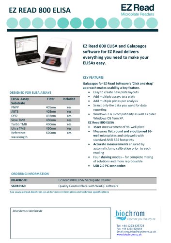 Biochrom EZ Read 800 Microplate Reader