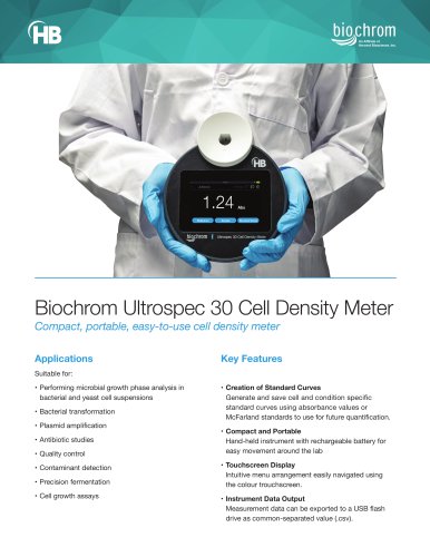 Biochrom Ultrospec 30 Cell Density Meter