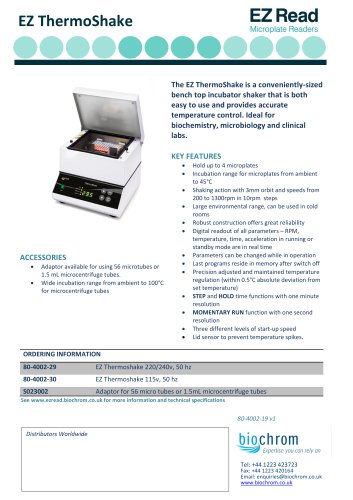 EZ ThermoShake Datasheet v2